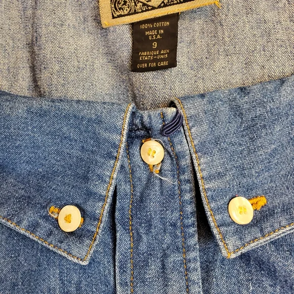 Express vintage long sleeve denim shirt sz 9 - Picture 9 of 9